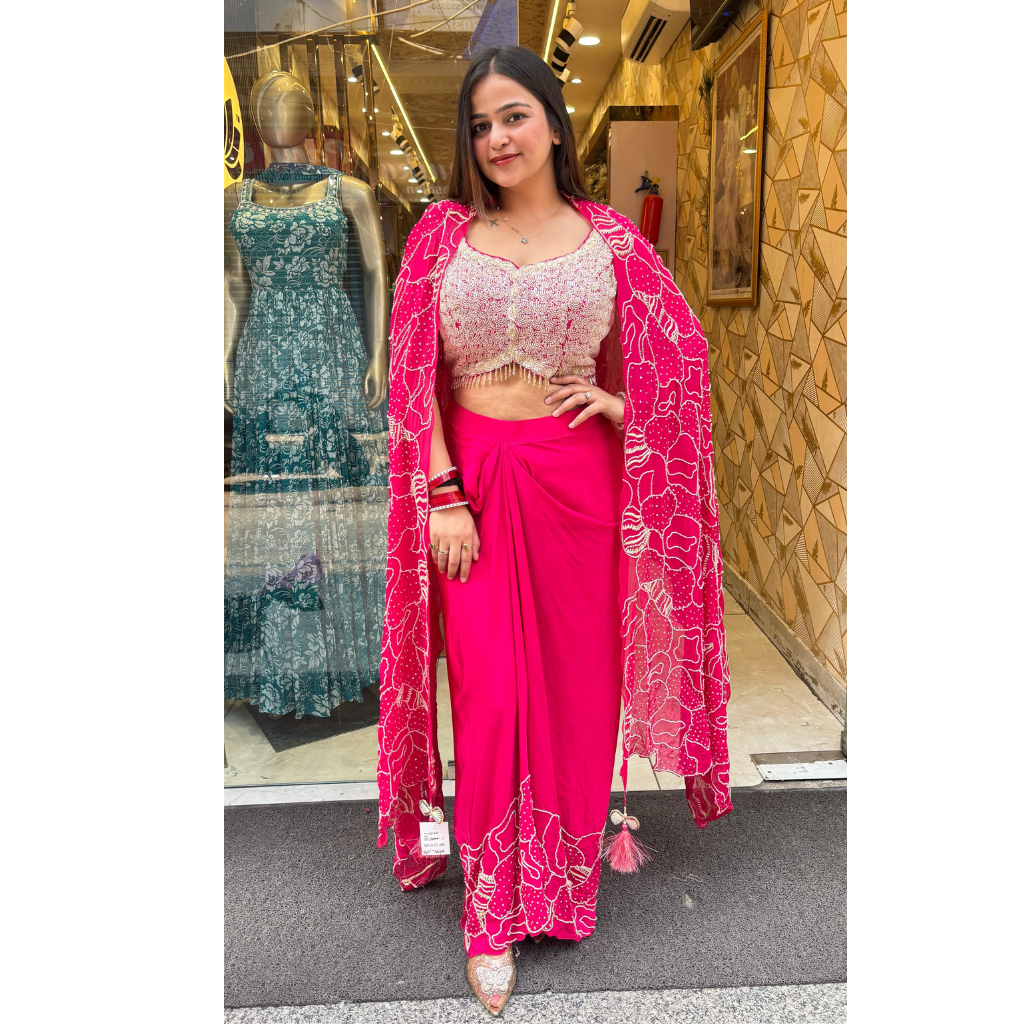 'TISYA" PINK CAPE SET