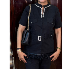 "RIT"- 2 PIECE DENIM COORDSET WITH BELT