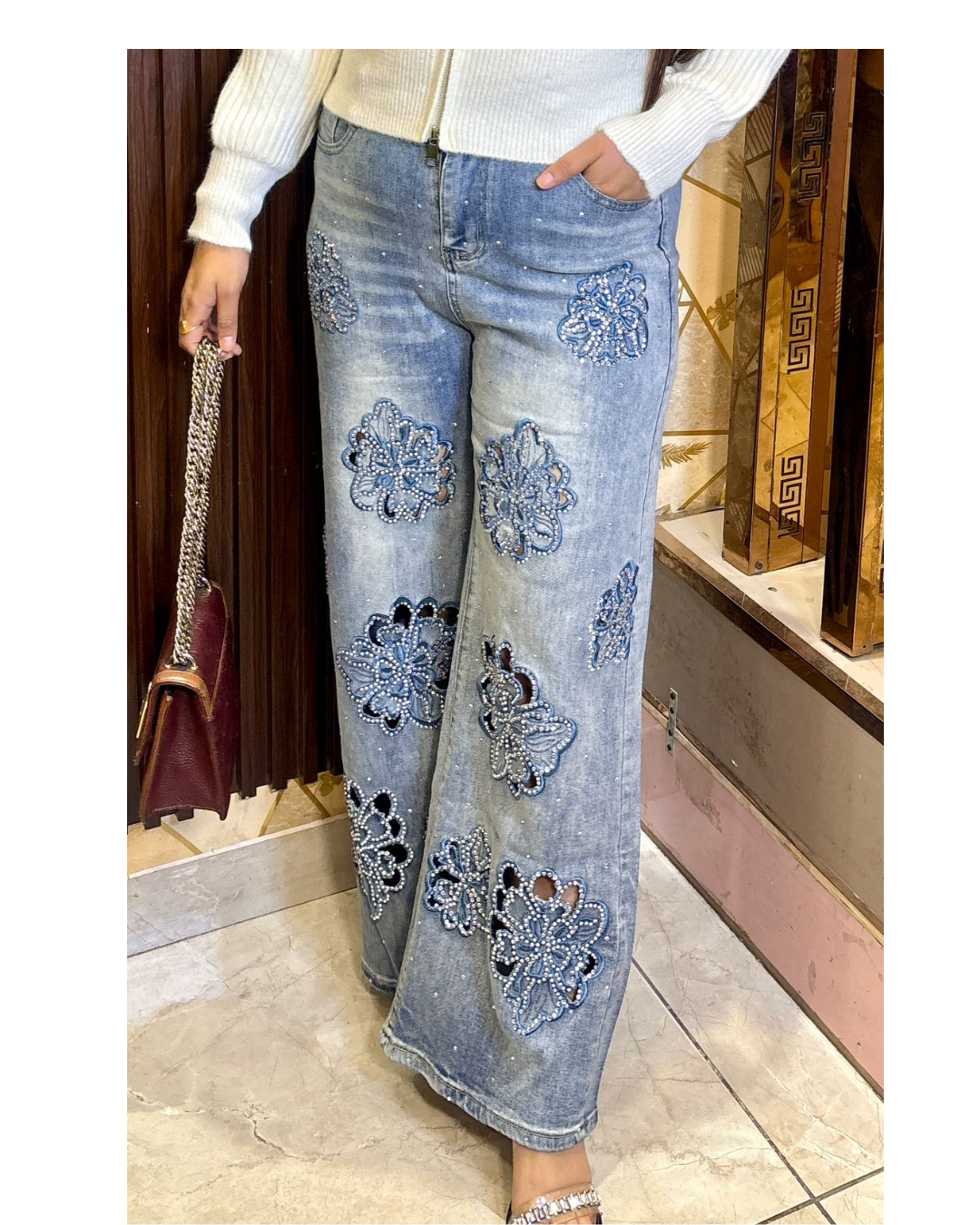 LAZER CUT DENIM