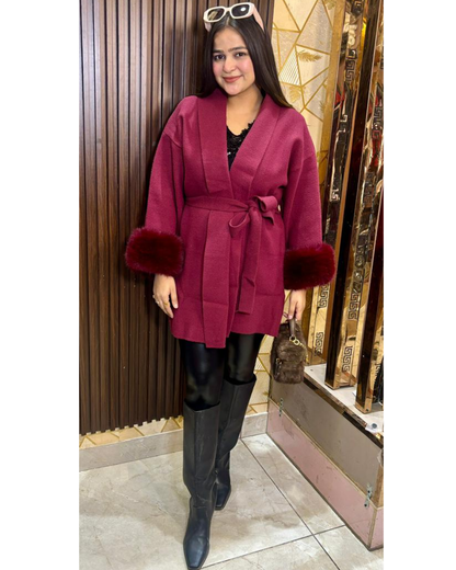 TRENDY FUR COVER COATS