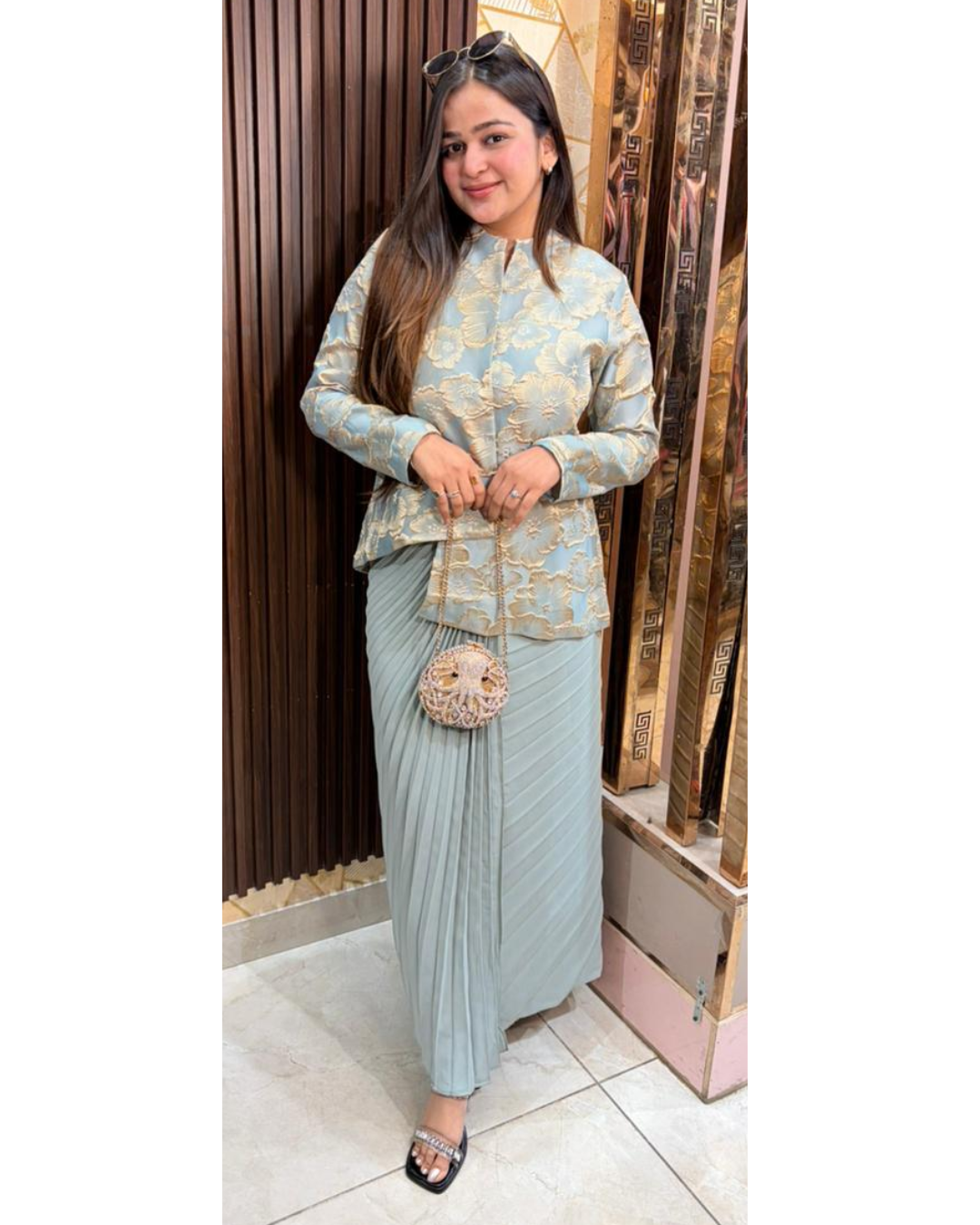 ICEBLUE PLAETED SET