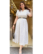 POLKADOT-DRESS WITH BELT