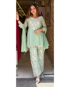 zeenat organza suit