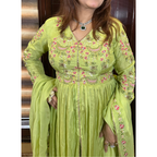 "ADA" GREEN ANARKALI