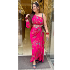 "DRAPE  PINKY DRESS"