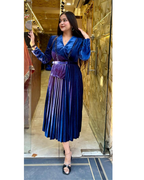 AFILIA VELVET DRESS WITH BELT