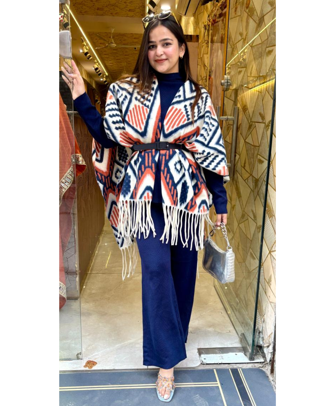 KITTY WOOLLEN CORDSET WITH CAPE