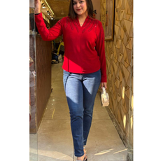STUDDED FULL SLEEVES TOP