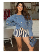 STUDDED DENIM JACKET