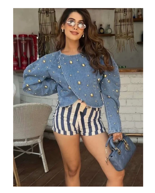 STUDDED DENIM JACKET
