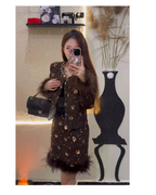 TWEED BLAZER FEATHER SET