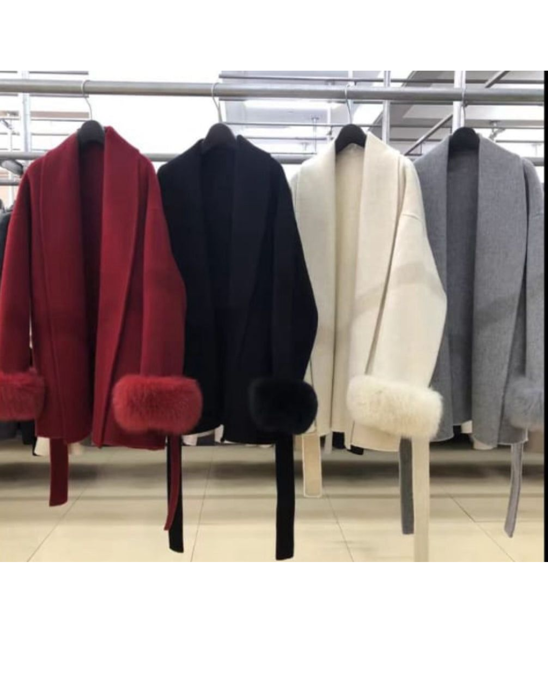 TRENDY FUR COVER COATS