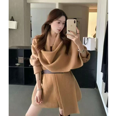 TRENDY COAT WITH BELT