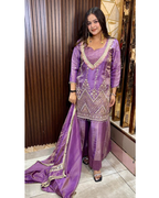 BHAVIKA-LILAC PLAZO SET