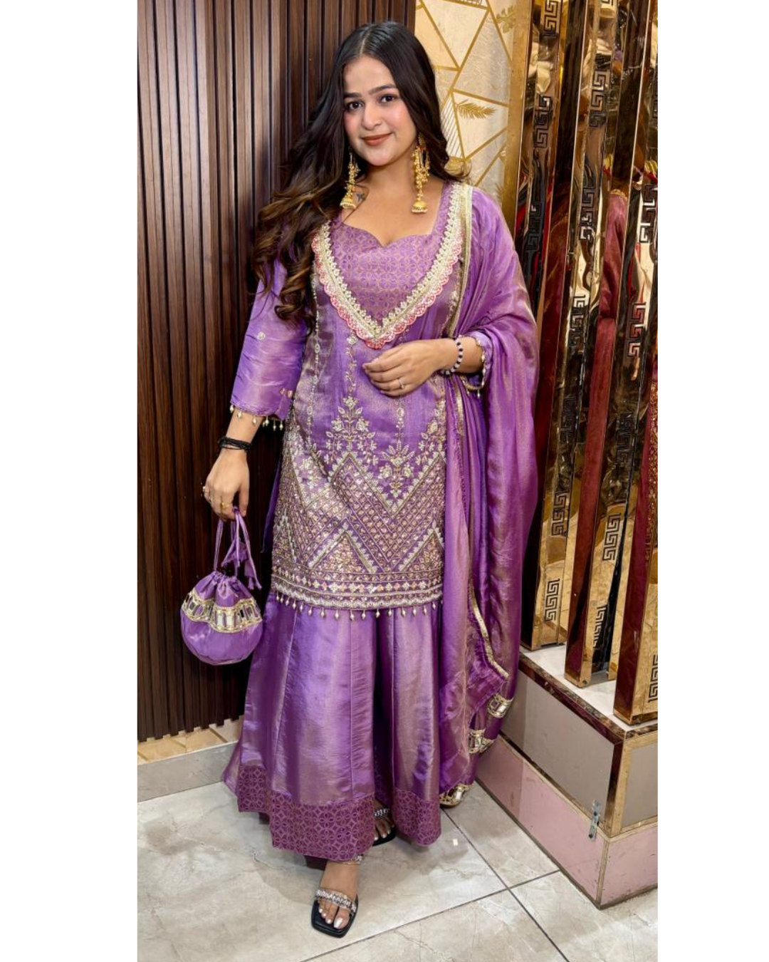 BHAVIKA-LILAC PLAZO SET