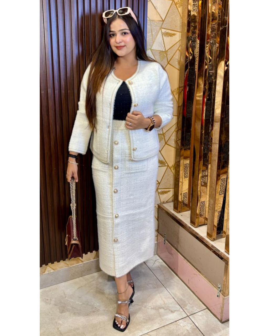 WOOLLEN SKIRT SET