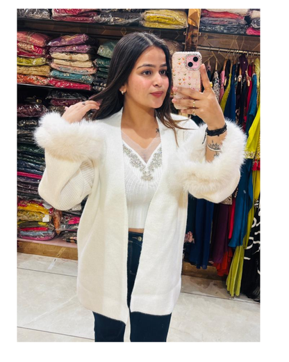 fur shrug with inner top