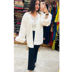 fur shrug with inner top