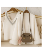 fur shrug with inner top