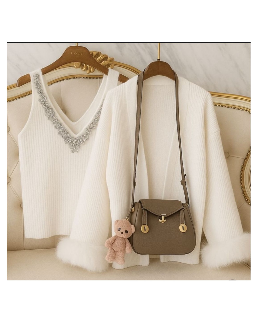 fur shrug with inner top