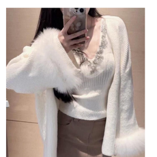 fur shrug with inner top