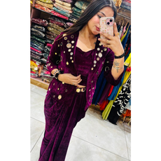 WINE VELVET THREE PIECE SET