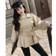 leather jacket with belt