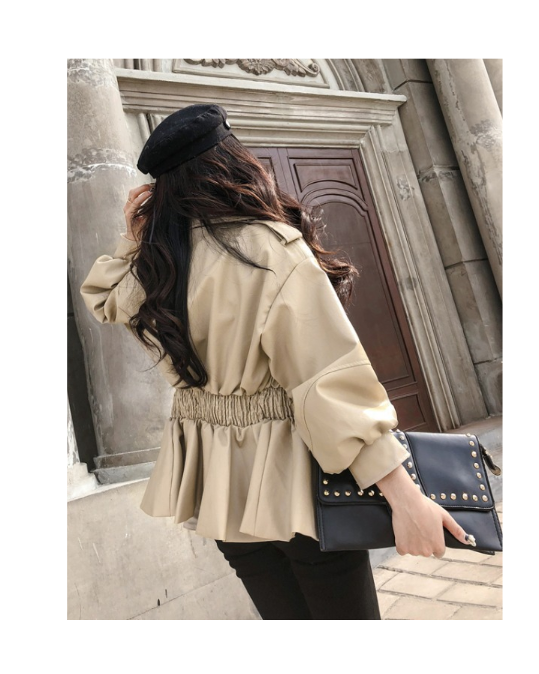 leather jacket with belt
