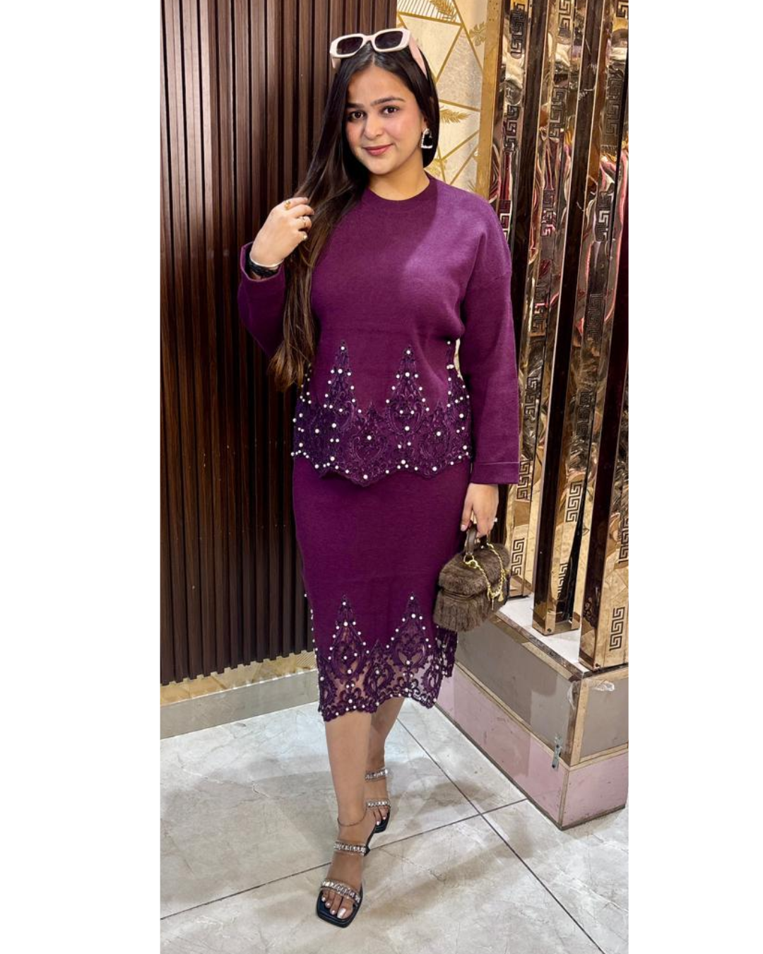 SOFIA-WOOLLEN SKIRT SET