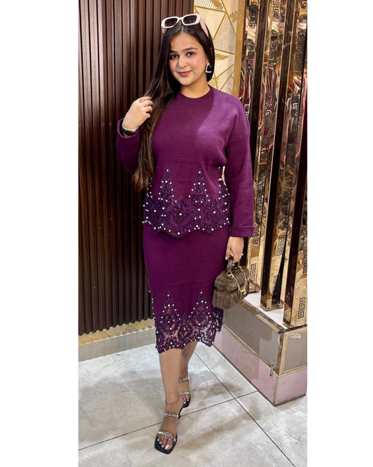 SOFIA-WOOLLEN SKIRT SET