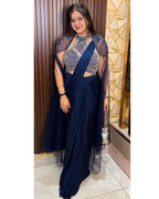 DRAPE SAREE WITH CAPE