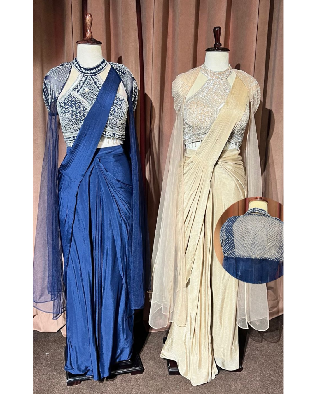 DRAPE SAREE WITH CAPE