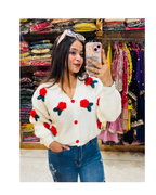 BETTY-FLORAL WINTER SWEATER