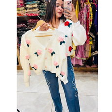 BETTY-FLORAL WINTER SWEATER