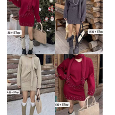 SANTA-PEARL LOADDED CORDS WITH SCARF