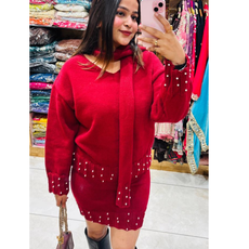 SANTA-PEARL LOADDED CORDS WITH SCARF