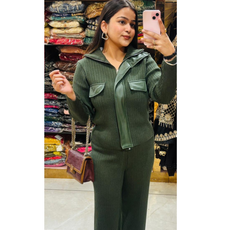 TRESSA-Green woollen cordset