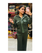 TRESSA-Green woollen cordset