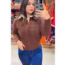 TORA-SWEATER WITH COLLARS