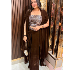 SERU-BROWN VELVET SET