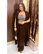 SERU-BROWN VELVET SET