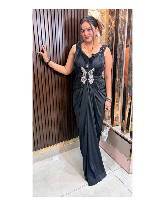 BUTTERFLY-LYCRA GOWN