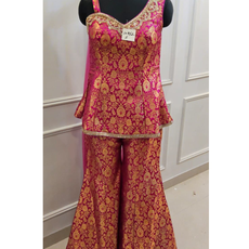 GARGI-BROCADE SHARARA SET