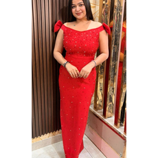 SASHA-BOW STUUDED DRESS