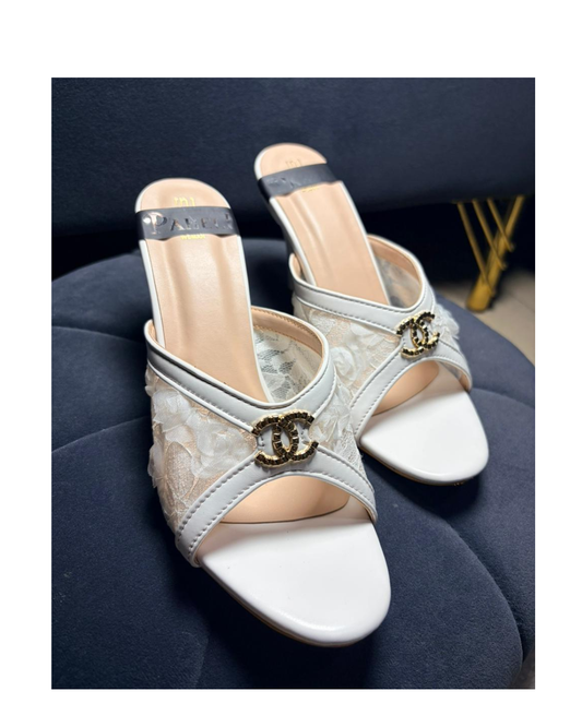 FOOTWEAR-WHITE HEELS