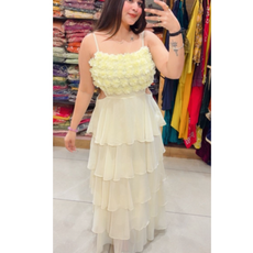 SUNNY-FLORAL RUFFLE DRESS