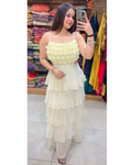 SUNNY-FLORAL RUFFLE DRESS