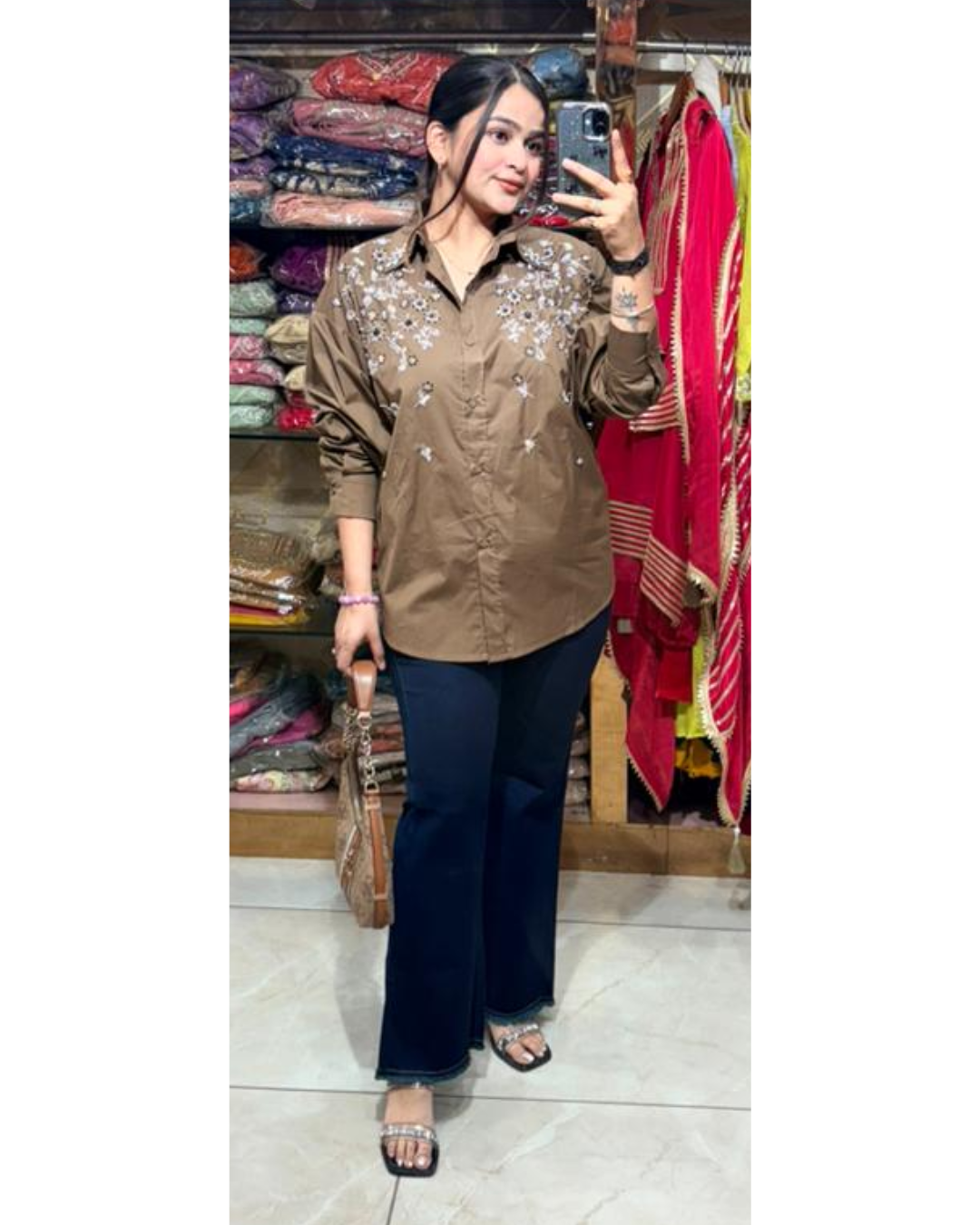 embellished cotton shirts