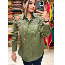 embellished cotton shirts