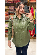 embellished cotton shirts